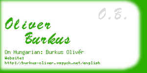 oliver burkus business card